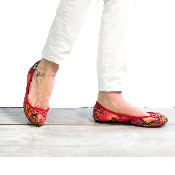 Sam Edelman Shoes - SAM EDELMAN CANDELA WMN 8 LEATHER SNAKESKIN FLATS